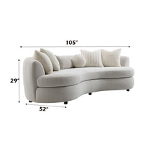 Load image into Gallery viewer, Iniko - Boucle Sofa With Toss Pillows - Beige
