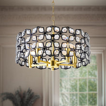 Load image into Gallery viewer, Five Light Crystal Chandelier With Shades - Clear
