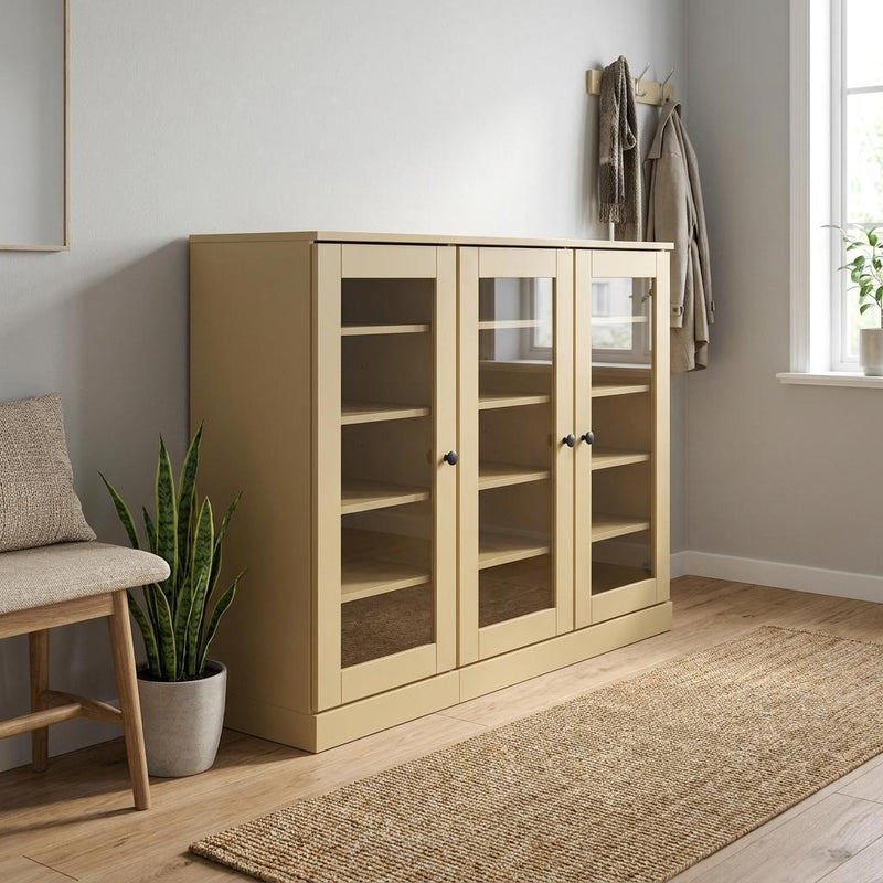 Solid Woodshoe Storage Cabinet (756022) - Yellow