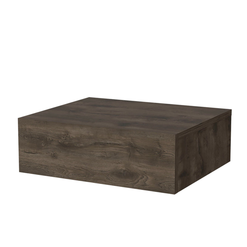 5" One Drawer Faux Wood Floating Nightstand - Dark Brown