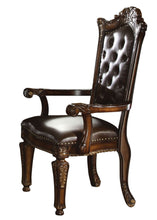 Load image into Gallery viewer, Tufted And Redwood Upholstered Faux Leather And Solid Wood Dining Arm Chairs (Set of 2) - Brown
