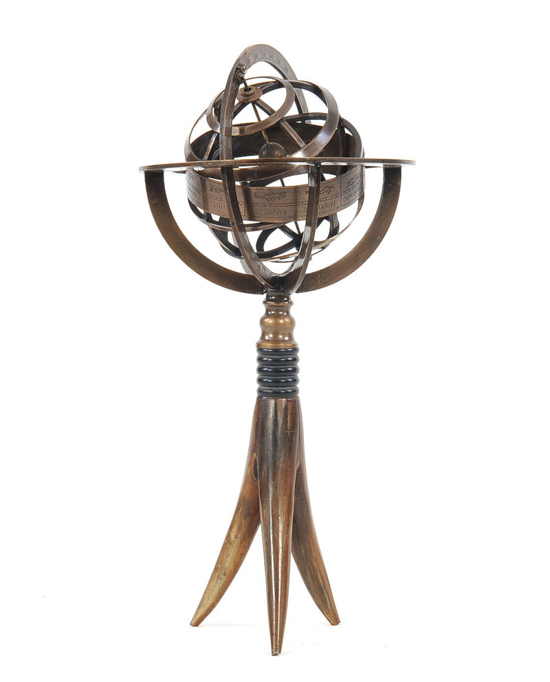 Hand Painted Figurine Tabletop Sculpture (364211) - Brass