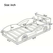 Load image into Gallery viewer, Race Car Platform Bed &amp; Wheels
