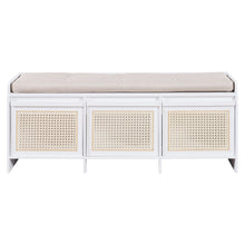 Load image into Gallery viewer, Entryway Shoe Bench With Drawers &amp; Button Tufted Cushion
