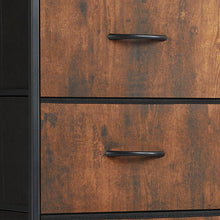 Load image into Gallery viewer, Fabric Metal And Wood Four Drawer Dresser - Black / Brown
