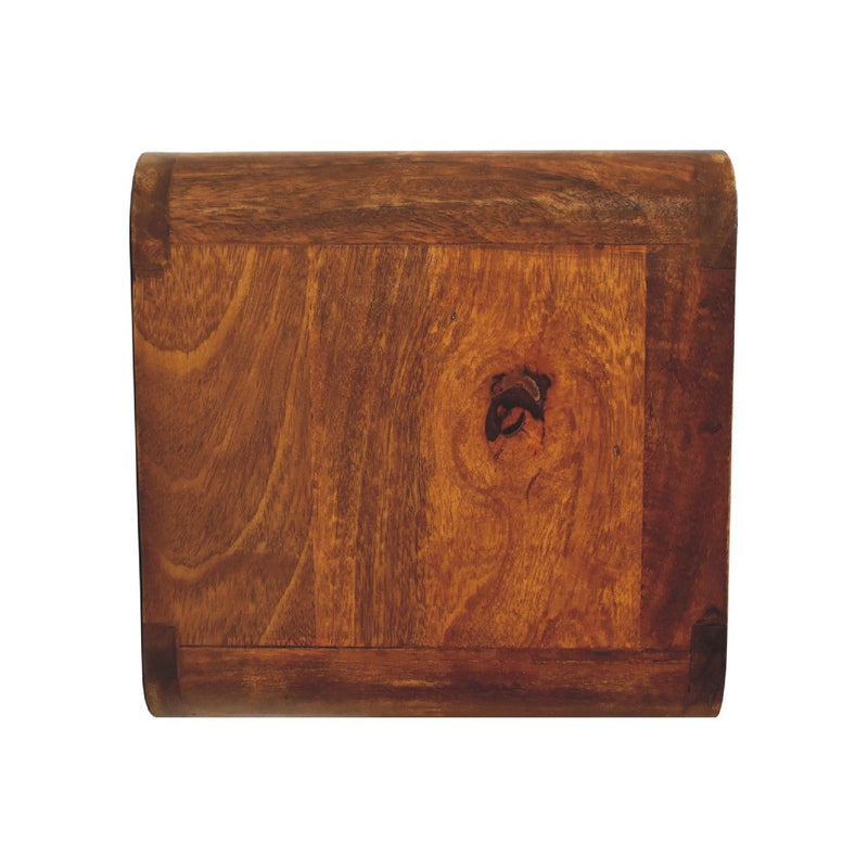 12" Solid Wood Two Drawer Floating Nightstand - Chestnut