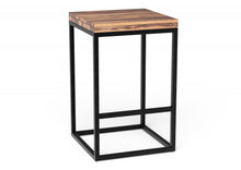 Load image into Gallery viewer, 25" Iron Backless Counter Height Bar Chair - Brown / Black
