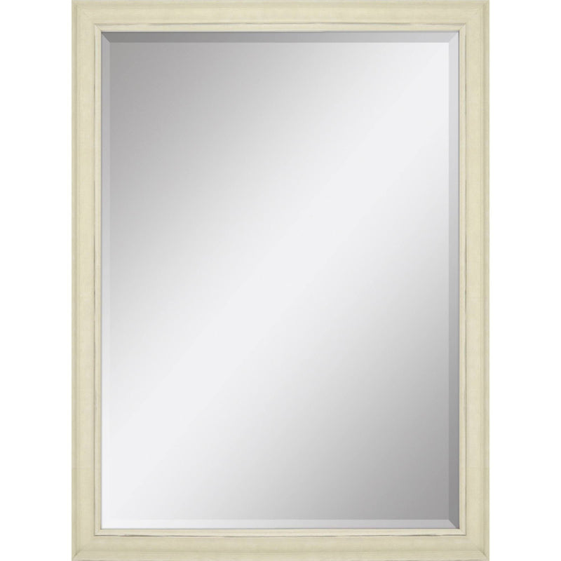 40" Solid Wood Framed Accent Mirror - White