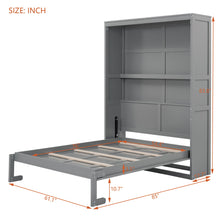 Load image into Gallery viewer, Murphy Wall Bed With Shelves, Space Saving
