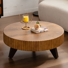 Load image into Gallery viewer, Round Retro Coffee With Solid Wood Legs
