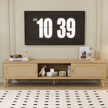 Load image into Gallery viewer, TV Stand For TVs Up To 80", Media Console, Cabinet - Natural
