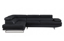 Load image into Gallery viewer, Faux Leather L Shaped Two Piece Corner Sectional - Black
