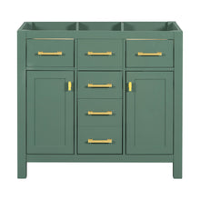 Load image into Gallery viewer, Freestanding Bathroom Vanity With 4 Drawers &amp; 2 Cabinets - Green

