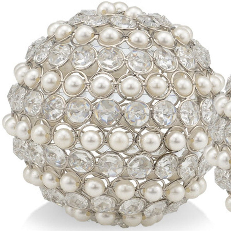 Decorative Orbs (Set of 2) (480014) - Silver / Clear