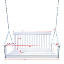 Load image into Gallery viewer, Front Porch Swing With Armrests For Outdoor Patio, Garden Yard, Backyard Or Sunroom
