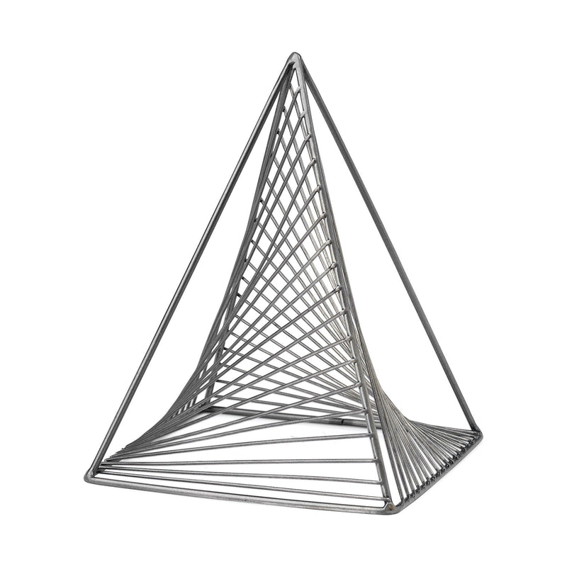 Contemporary Triangular Decor Piece - Gray