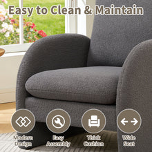 Load image into Gallery viewer, Modern Sherpa Upholstered Accent Chair, Comfortable Living Room Armchair, Lounge Chair For Bedroom, And Office

