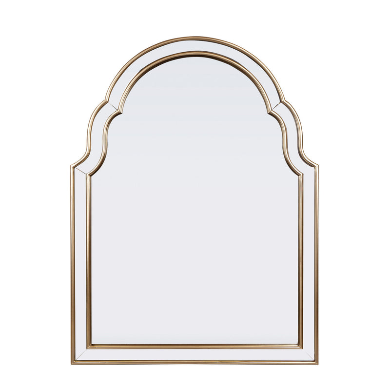 24" Arch Metal Framed Accent Mirror - Gold
