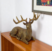 Load image into Gallery viewer, Deer Tabletop Sculpture - Antiqued Gold
