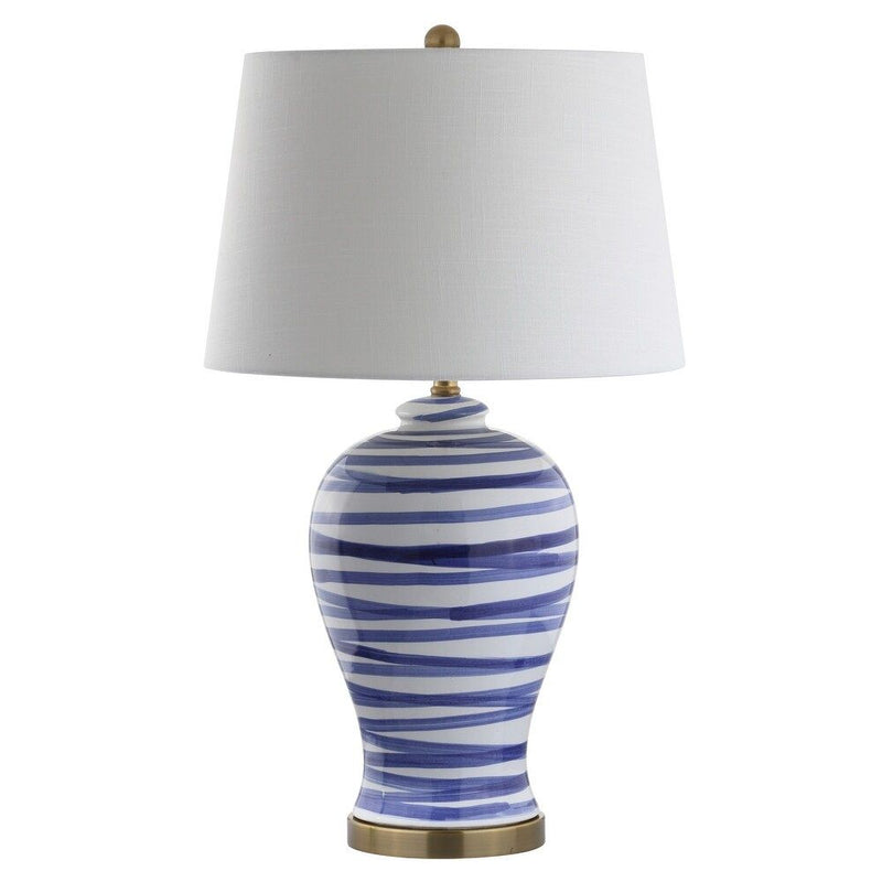 29" Novelty Table Lamp With Drum Shade - Blue
