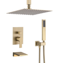 Load image into Gallery viewer, Wall Mount Shower System With High Pressure 10" Shower Head And Handheld
