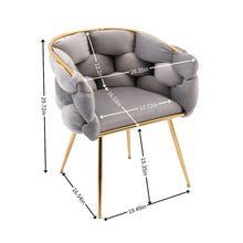 Load image into Gallery viewer, Luxury Modern Simple Leisure Single Sofa Chair Bedroom Lazy Person Household Dresser Stool Manicure Table Back Chair
