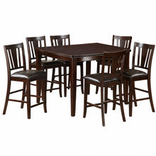 Load image into Gallery viewer, 7 Piece Counter Height Dining Set With Butterfly Leaf Table And Chairs - Brown / Espresso
