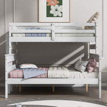 Load image into Gallery viewer, Wood Twin over Full Bunk Bed with Ladder, White
