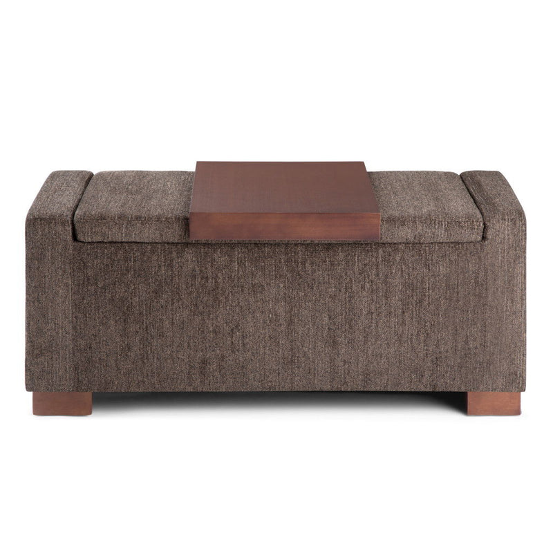 43" Upholstery Storage Ottoman - Brown