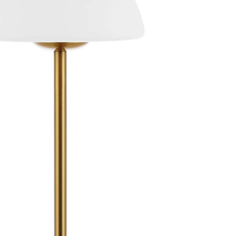 USB Table Lamp With Dome Shade - Brass