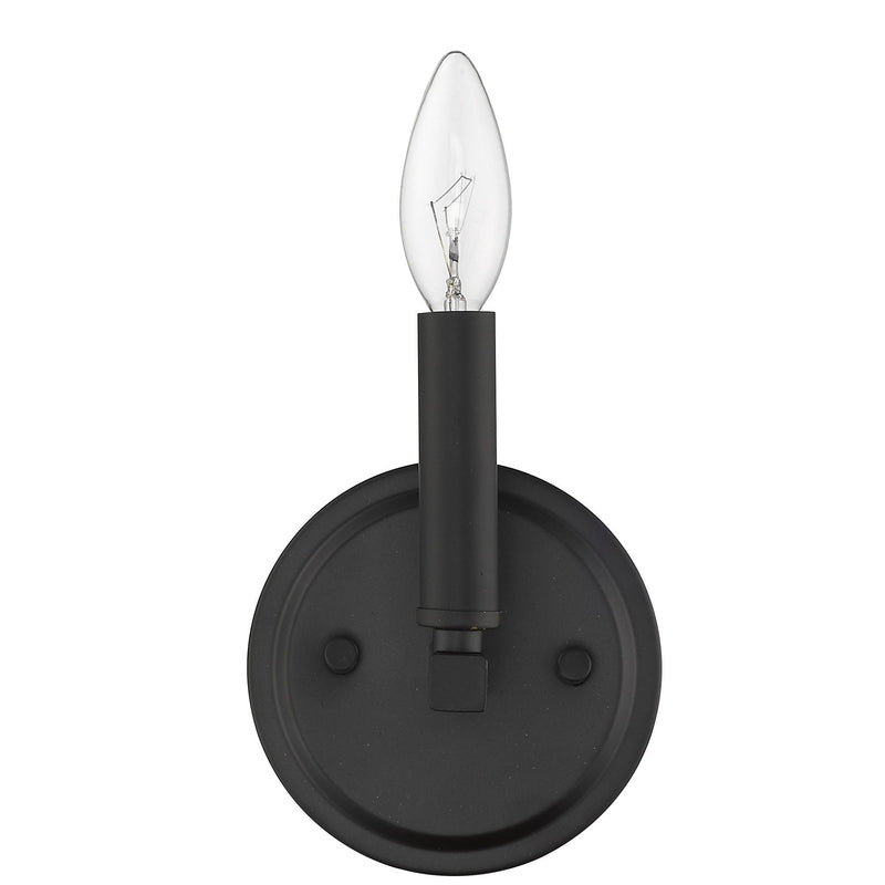 One Light Wall Sconce - Matte Black