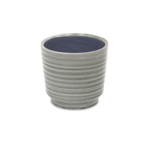 Load image into Gallery viewer, Striped Round Pot Planter (487405) - Gray
