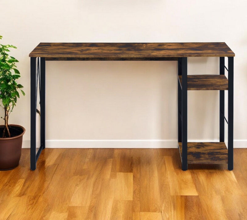 47" x 19" Writing Desk - Brown And Black