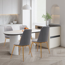 Load image into Gallery viewer, Upholstered Velvet Dining Room Side Chair - Gray
