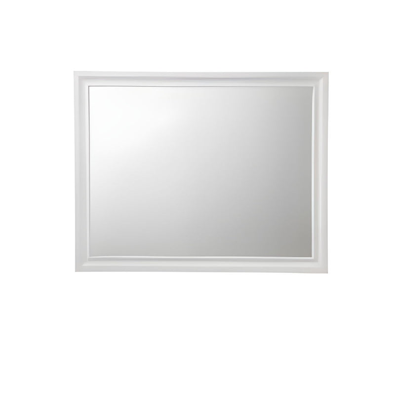 36" Framed Mounted Dresser Mirror - White