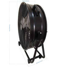 Load image into Gallery viewer, Drum Fan With Pure Copper Wiring Motor And Blades - Black
