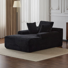 Load image into Gallery viewer, Oversized Chaise Lounge Chair Cozy Cloud Couch With 3 Throw Pillows And Wide Armrest
