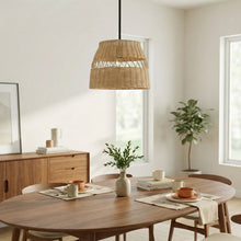Load image into Gallery viewer, Essence - Single Lights Pendant With Shade - Black / Rattan

