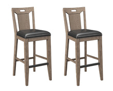 Load image into Gallery viewer, Slat Back Bar Stools (Set of 2) - Brown
