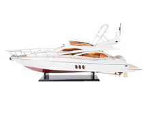 Load image into Gallery viewer, Hand Painted Model Boat - White / Light Brown
