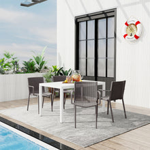 Load image into Gallery viewer, 4 Modern Stackable Armchair Matched With Long Table
