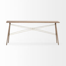 Load image into Gallery viewer, 66" x 16" x 28.8" Solid Wood Console Table - Brown
