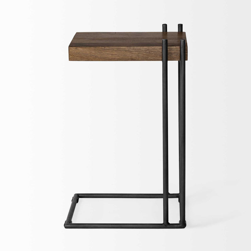 27" Solid Wood Square End Table - Brown