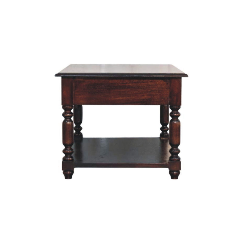 Solid Wood Solid Console Table With Shelf With Drawer (723404) - Brown