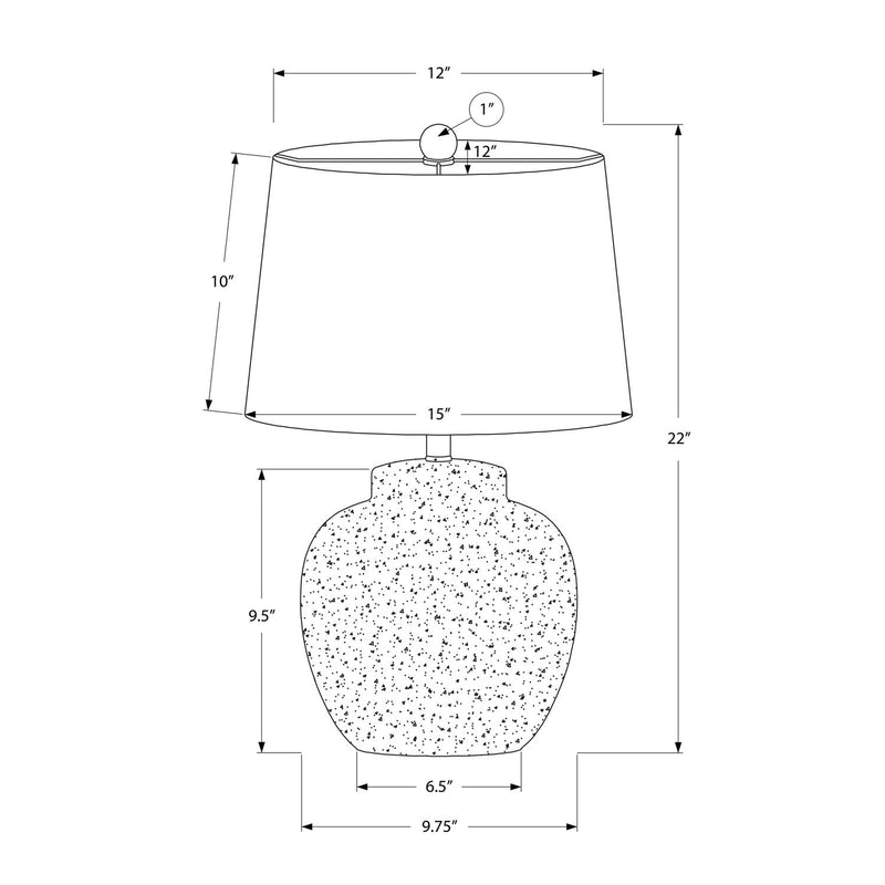 Lighting, Table Lamp, Concrete, Modern - Cream