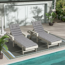 Load image into Gallery viewer, 2 Piece Outdoor Chaise Lounge Chair Cushion Set
