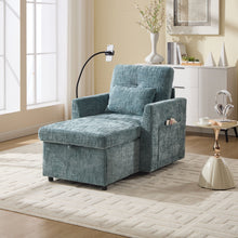 Load image into Gallery viewer, Multifunctional Chenille Recliner Sofa With Storage And Phone Bracket
