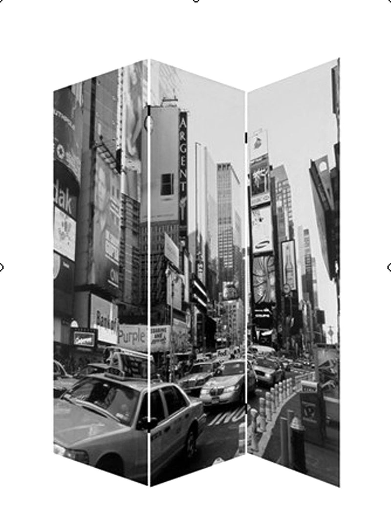 Wood Canvas New York City Screen - Multi Color