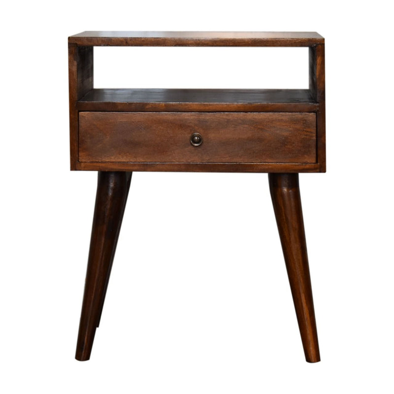 22" One Drawer Solid Wood Nightstand - Chestnut