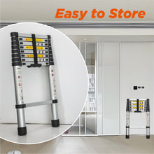 Load image into Gallery viewer, Telescopic Extension Ladder, Folding Portable Multi Purpose For Indoor Outdoor Work - Black
